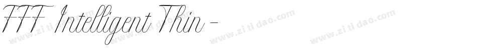 FFF Intelligent Thin字体转换